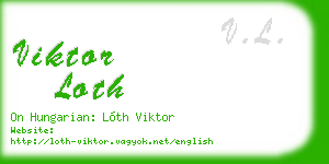 viktor loth business card